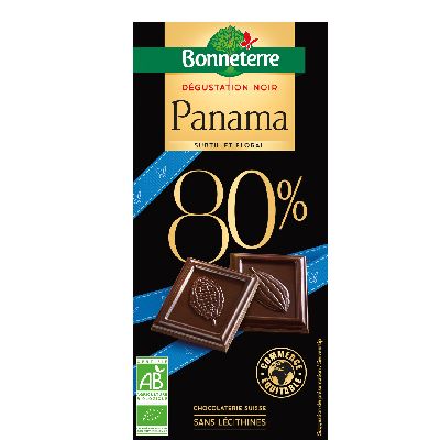 Chocolat Noir Panama 80% 80 G De Suisse